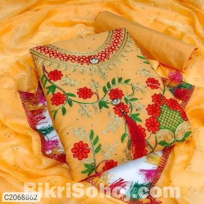 Kashmiri Eri Embroidery Three Piece